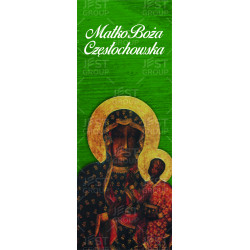 Baner z Matką Boską Częstochowską