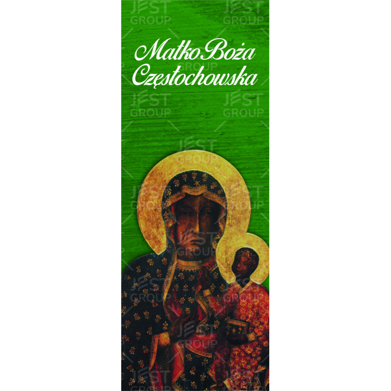 Baner z Matką Boską Częstochowską