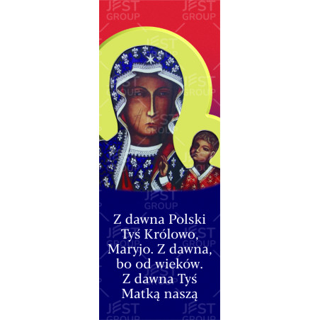 Baner z Matką Boską Częstochowską "Z dawna Tyś Matką naszą"
