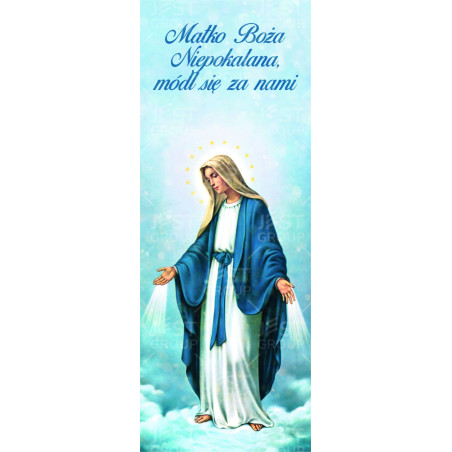 Baner z Niepokalaną Maryją Panną "Módl się za nami"