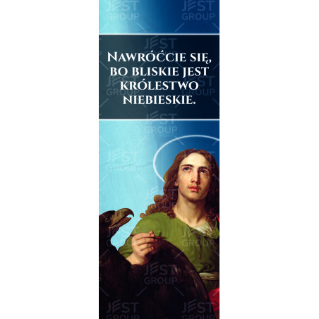 Baner z Janem Apostołem "Nawróćcie się"