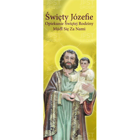 Baner ze Świętym Józefem "Opiekun Świętej Rodziny"