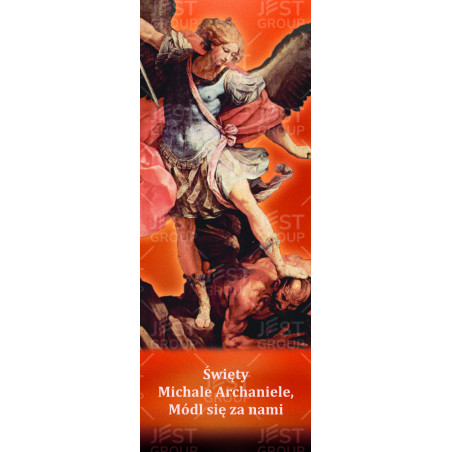 Baner z Michałem Archaniołem "Módl się za nami"