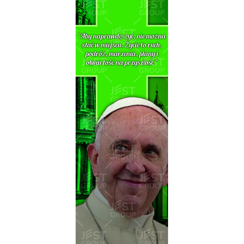 Baner z Papieżem Franciszkiem