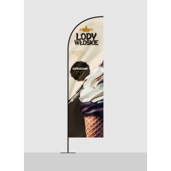 Żagiel reklamowy LODY WŁOSKIE