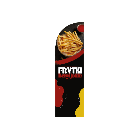 Żagiel reklamowy FRYTKI BELGIJSKIE